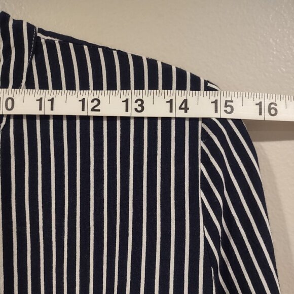 Gap Long Sleeve Striped Navy Blouse Size M - 3FOR$25 - - Picture 7 of 8